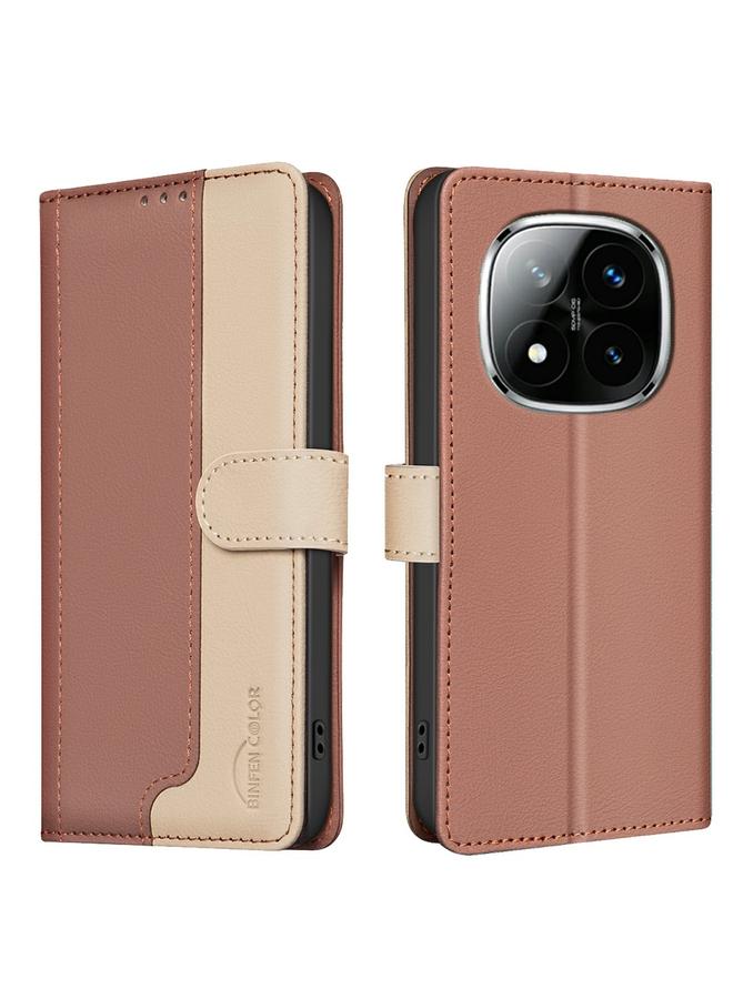 S-TOP Case For Redmi Note 14 Pro 5G / Note 14 Pro+ 5G Color Matching RFID Anti-theft Leather Phone Case - Image 1