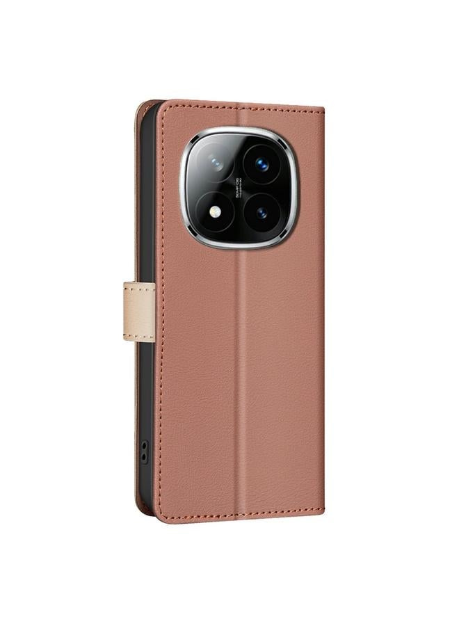 S-TOP Case For Redmi Note 14 Pro 5G / Note 14 Pro+ 5G Color Matching RFID Anti-theft Leather Phone Case - Image 3