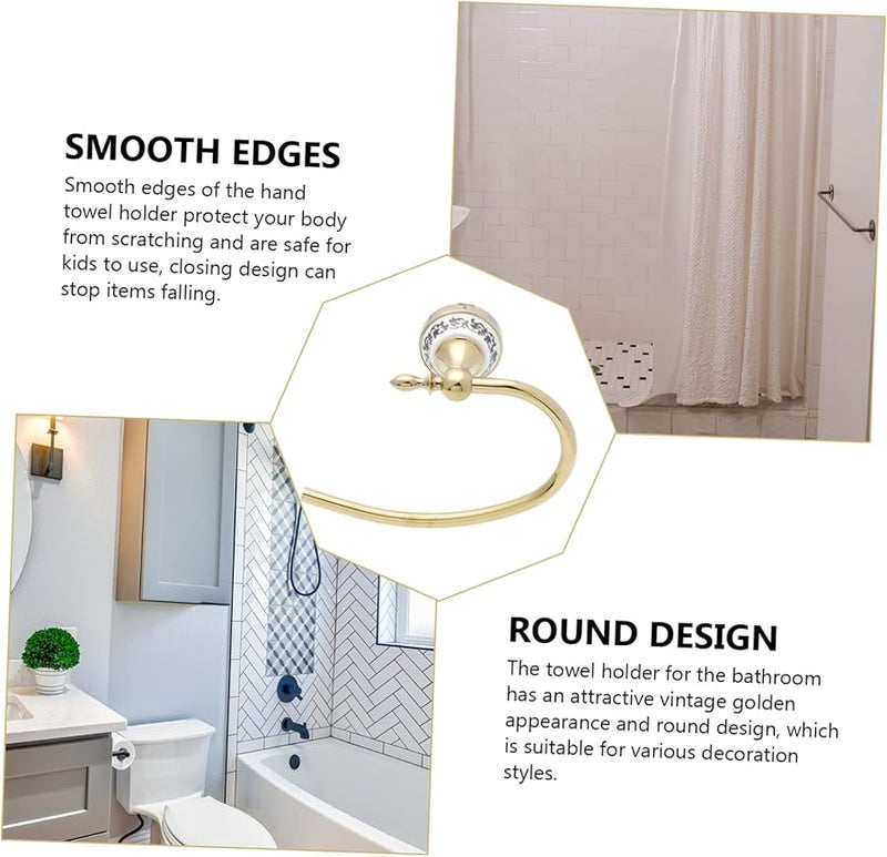 Stainless Steel Wall Mounted Towel Ring Holder For Bathroom Bedroom Kitchen Decor - Image 4