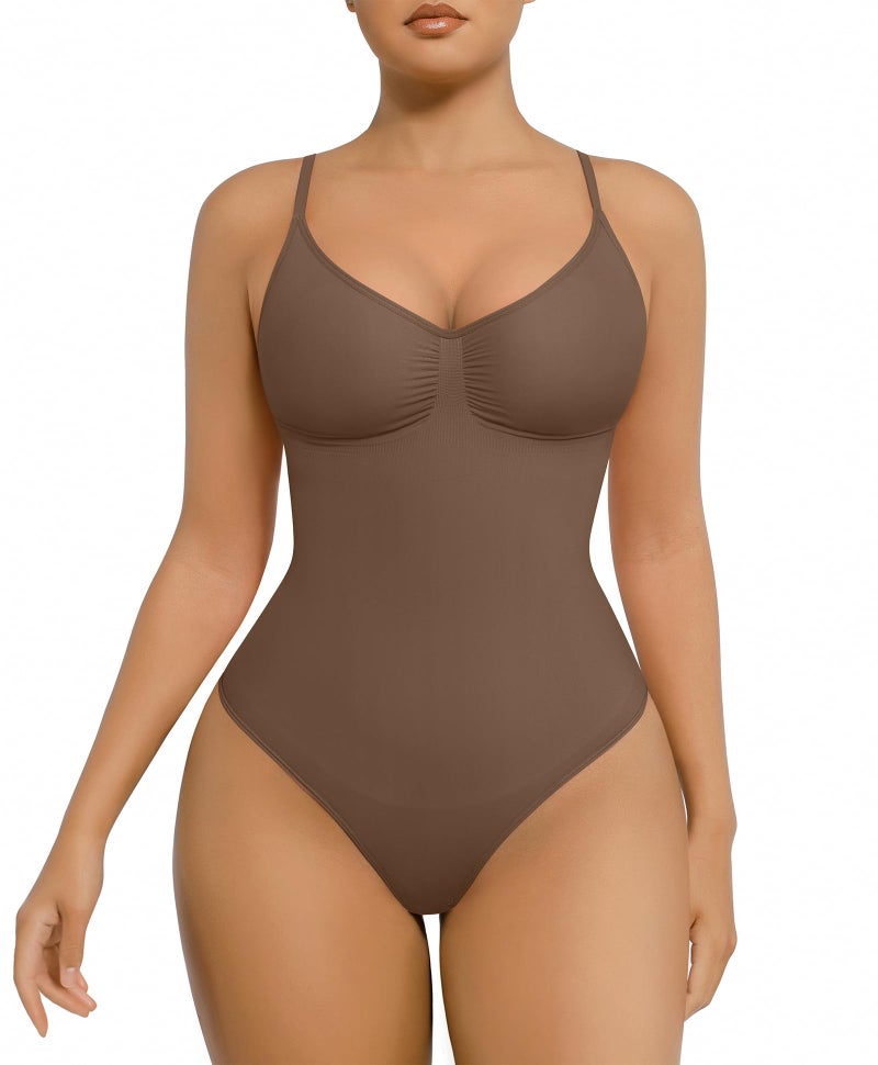 FeelinGirl Shapewear Tummy Control Bodysuits for Women Seamless Body Shaper Shapewear Thong Body Shaper XS-S - Image 1