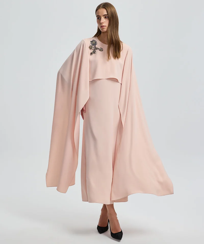 ابيكول Cape-Effect Layered Dress