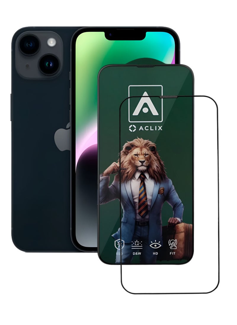 ACLIX Antistatic ESD Dustproof Premium Quality High Definition Tempered Glass Screen Protector Designed For  iPhone 14 Plus - Image 1