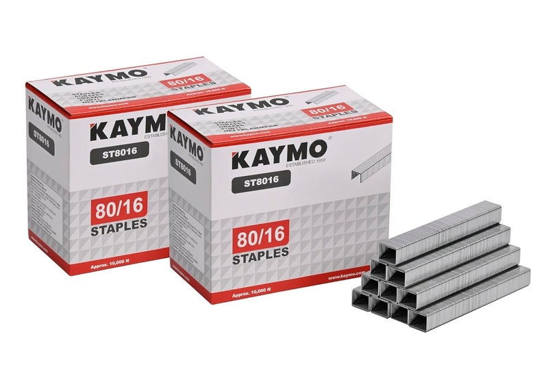 ST8016 Staples | 16mm Length | Pack of 2 (20,000 Pins) | For Upholstery, DIY, Woodworking