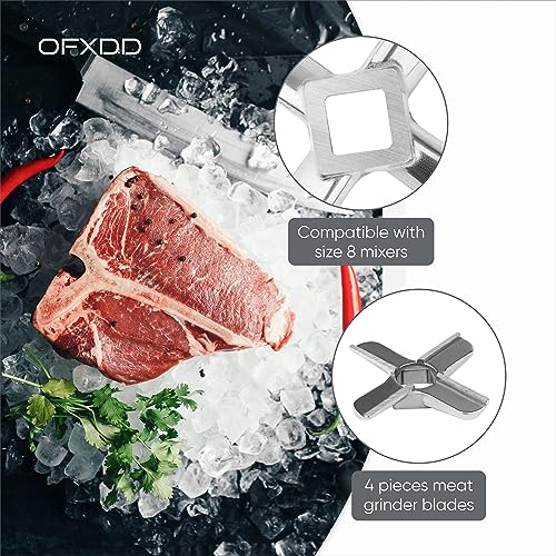 OFXDD Replacement Meat Grinder Blade - Size #8 - Universal Stainless Steel Blades for Meat Grinders - Grinding Accessories Parts (1) - Image 3