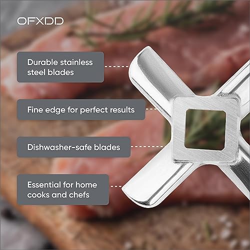 OFXDD Replacement Meat Grinder Blade - Size #8 - Universal Stainless Steel Blades for Meat Grinders - Grinding Accessories Parts (1) - Image 4