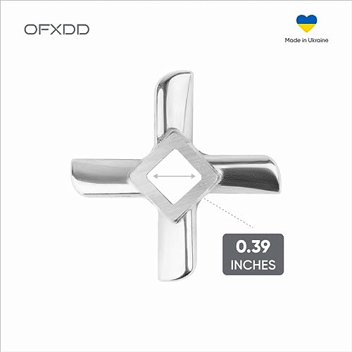 OFXDD Replacement Meat Grinder Blade - Size #8 - Universal Stainless Steel Blades for Meat Grinders - Grinding Accessories Parts (1) - Image 2