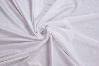 Parda Sansar Polyester Blend Solid Eyelet Window Semi Sheer Curtains Window 5 Feet White Pack Of 2 - Image 3