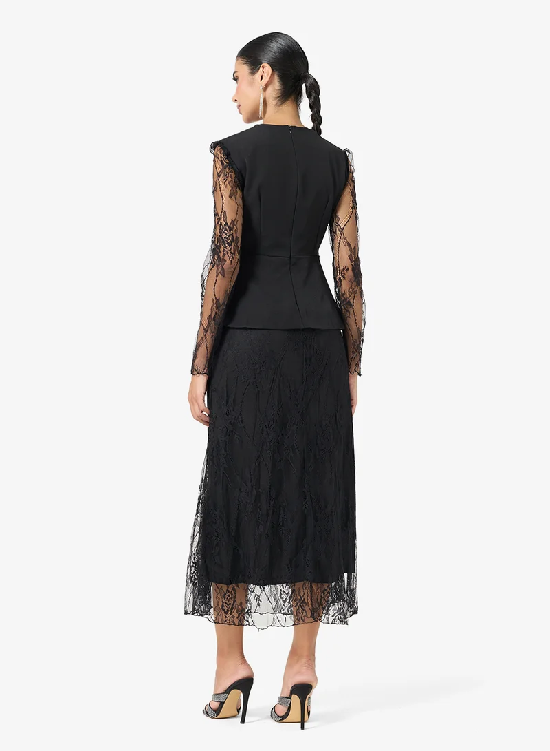 Khizana  Lace Mock Top Dress for Women | Best Price UAE
