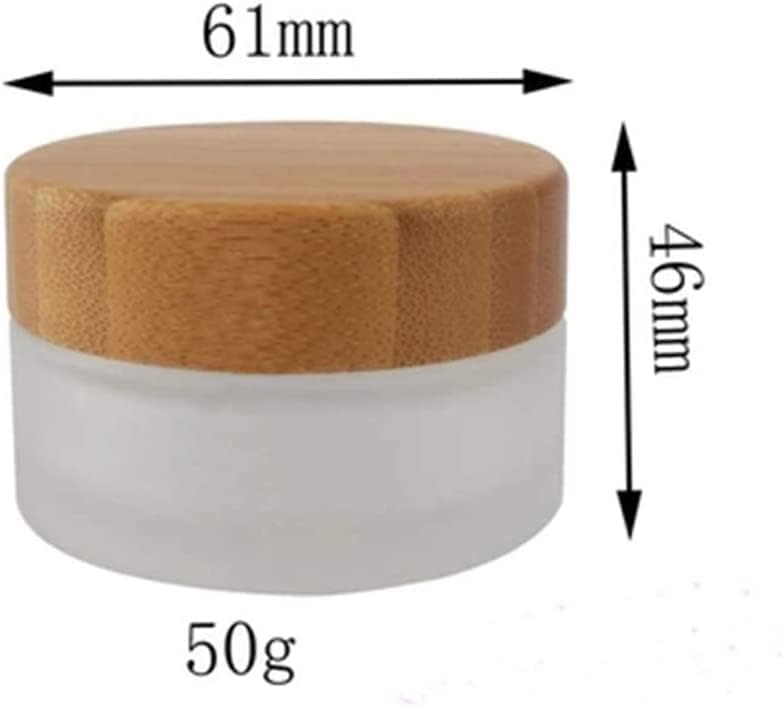 Homesmiths Glass Cream Containers, Travel-Friendly Frosted Empty Jar with Leakproof Lids for Makeup Container, Lip Balm, Lotion, Eye Creams - 50ML - Image 2