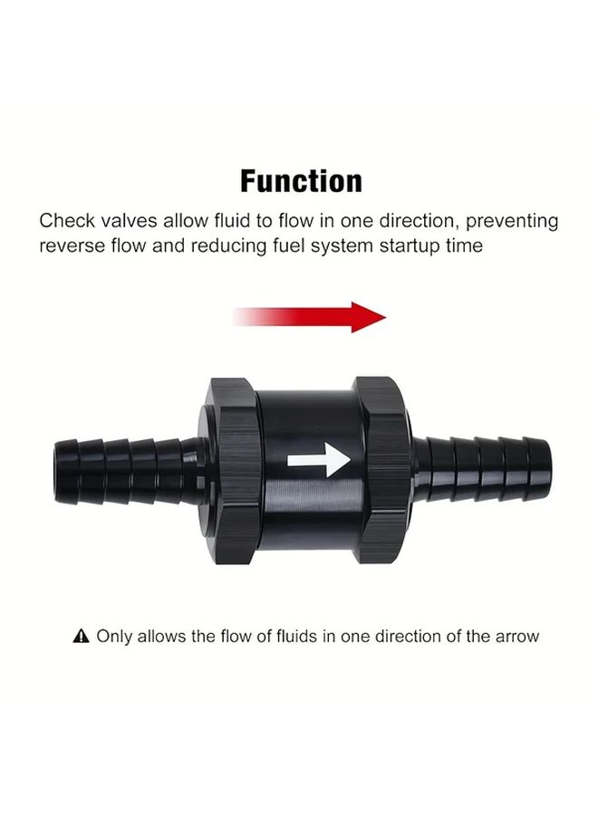 3 8 Inch Fuel Check Valve One Way Non Return Inline For Diesel Gasoline Black Size 9 16 - Image 2