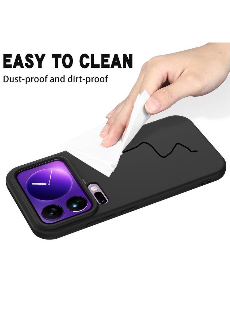 Wtech Xiaomi 17 Pro Max 5G 2025 Soft Liquid Silicone Case Cover (MCRPSN) - Black - Image 2