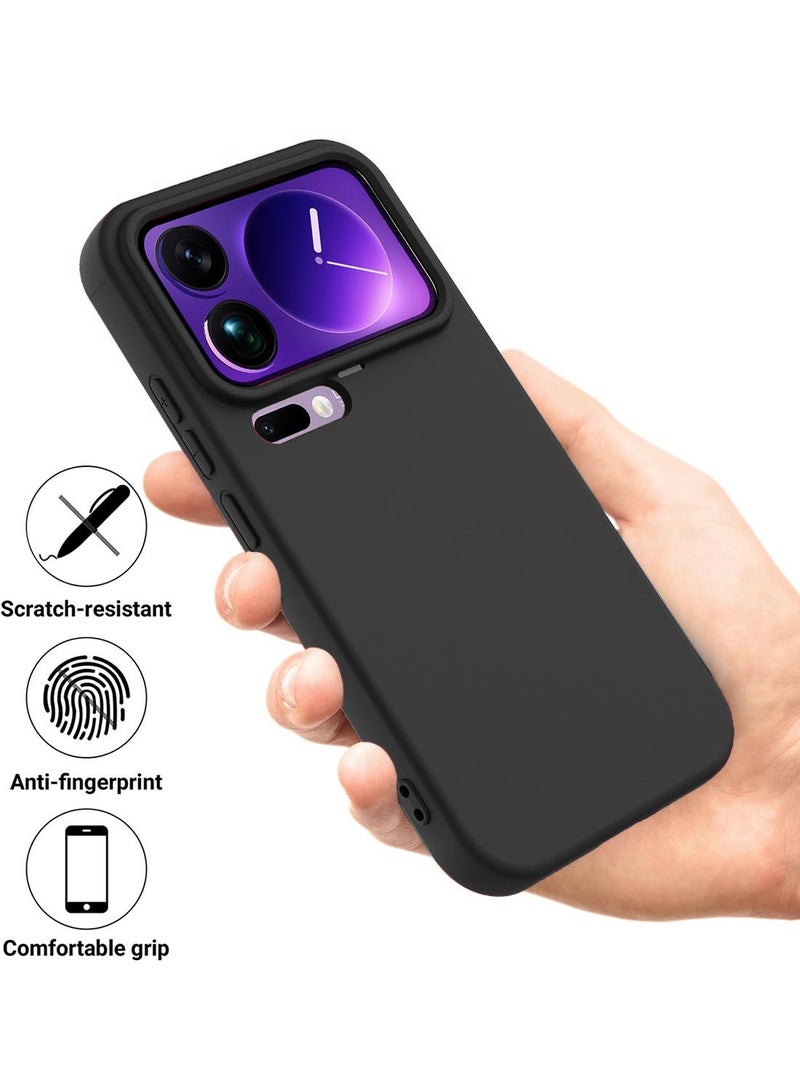 Wtech Xiaomi 17 Pro Max 5G 2025 Soft Liquid Silicone Case Cover (MCRPSN) - Black - Image 4