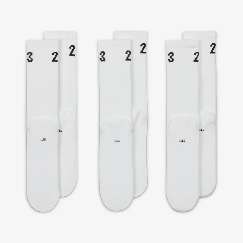 Jordan White Essentials Crew Socks (3 Pairs)  | Best Price UAE