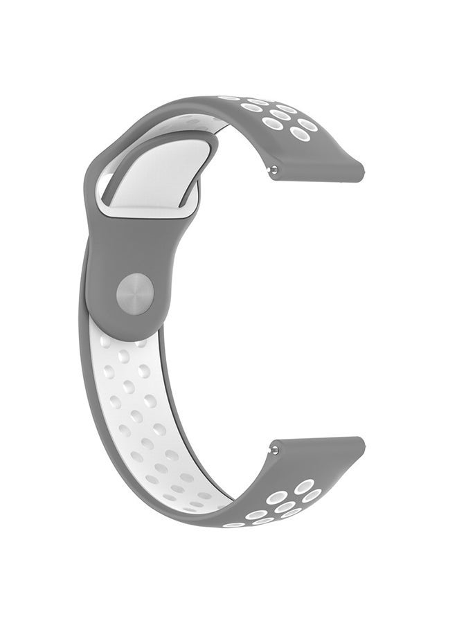 general Sport Replacement  Band For 20mm Watches Grey/White - Image 2