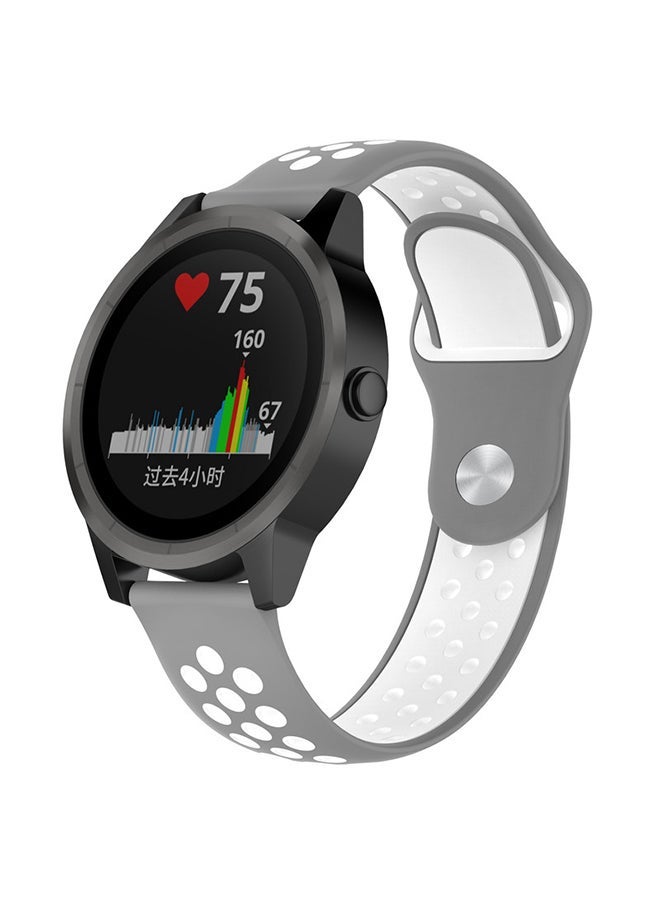 general Sport Replacement  Band For 20mm Watches Grey/White - Image 3