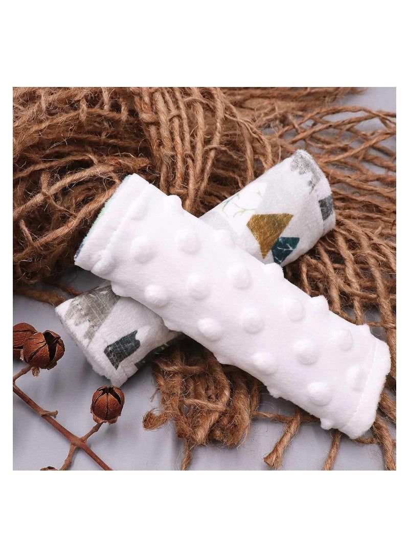 SOLARAE Car Seat Belt Covers for Boys and Girls, Soft Car Seat Neck Cover, Car Seat Straps Shoulder Pads for All Car Seats, Stroller, Pushcar (White) - Image 3