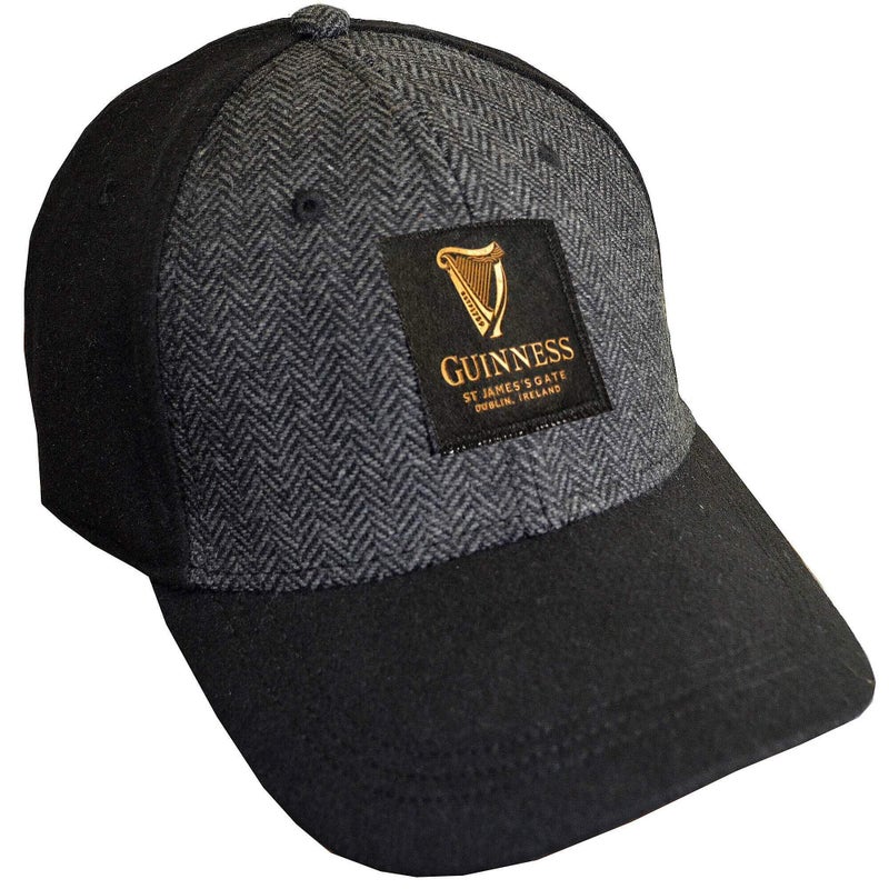 Guinness Official Merchandise Guinness Embossed Tweed Base Ball, One Size, Black