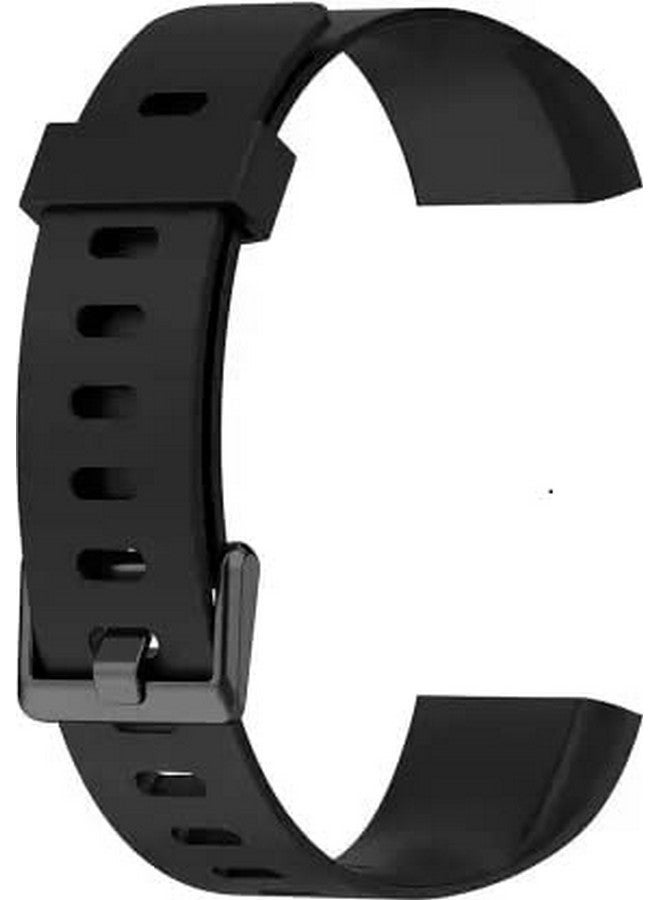 Humble HUMBLE Adjustable Buckle Silicone Strap Compatible with Realme Smart Watch Band Strap/Bracelet/Strap. (Black)  - Image 2