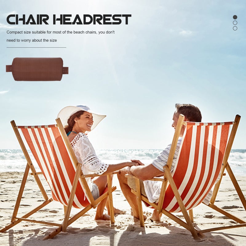 Outdoor Anti Lounge Chair Pillow Headrest Pillow for Folding Patio Beach Chair - Image 3