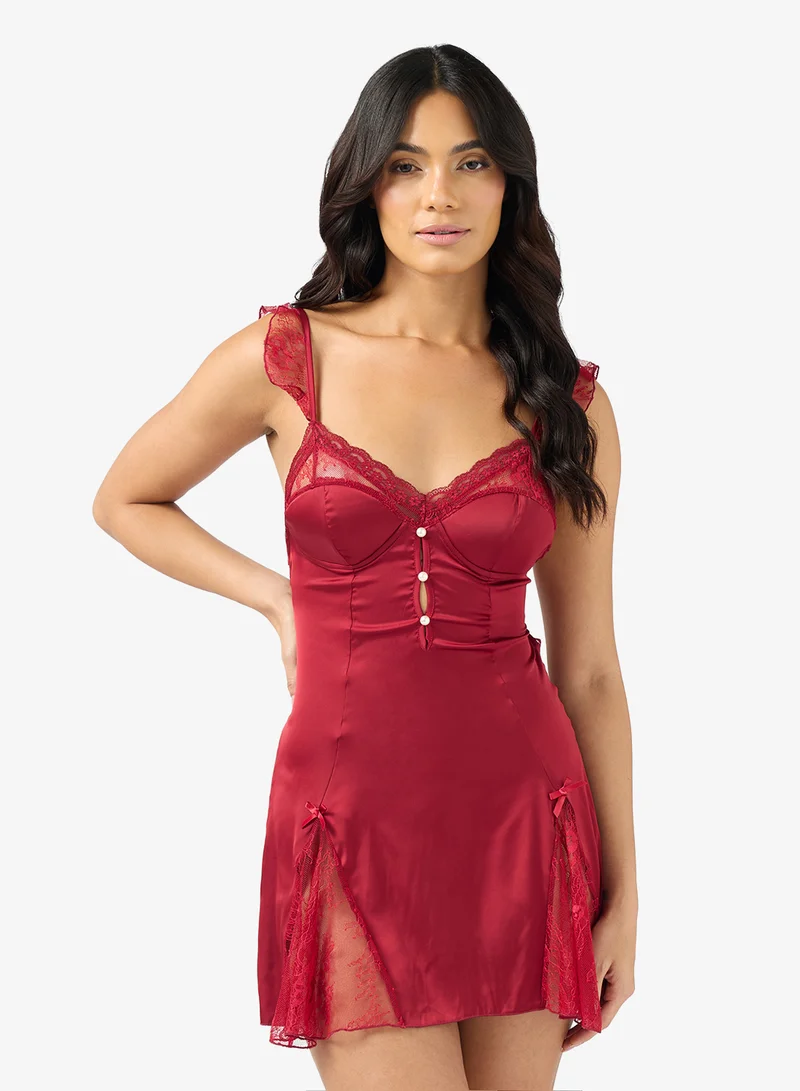 ELLA Night Dress With Lace
