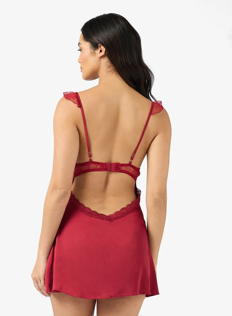 ELLA Night Dress With Lace