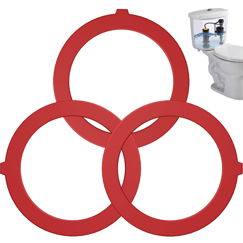 Ullnosoo Flush Valve Seal for Kohler, 3 Pack Upgraded Silicone Material Canister Flush Valve Toilet Gasket Replacement Parts for K-GP1059291, Easy to Install and Uninstall - Image 1