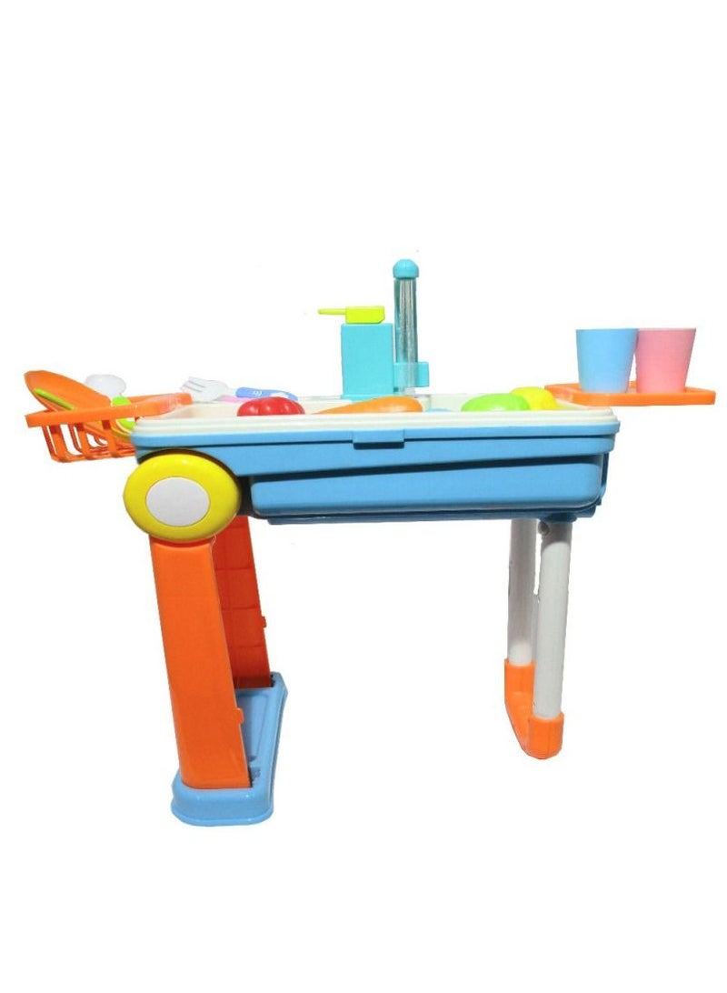 ACLIX Trolley Case Plastic Simulation Kitchen Toy Water Tap Vegetables Wash Basin Toy - Image 4