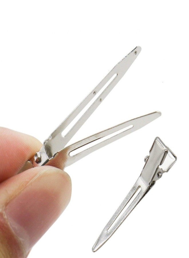 lasenersm 50 PCS Hairdressing Single Prong Pin Curl Clips 1.78 Inch Metal Alligator Hair Clips for Hair Extensions, Hair Salon, Barber, Stylist - Image 4