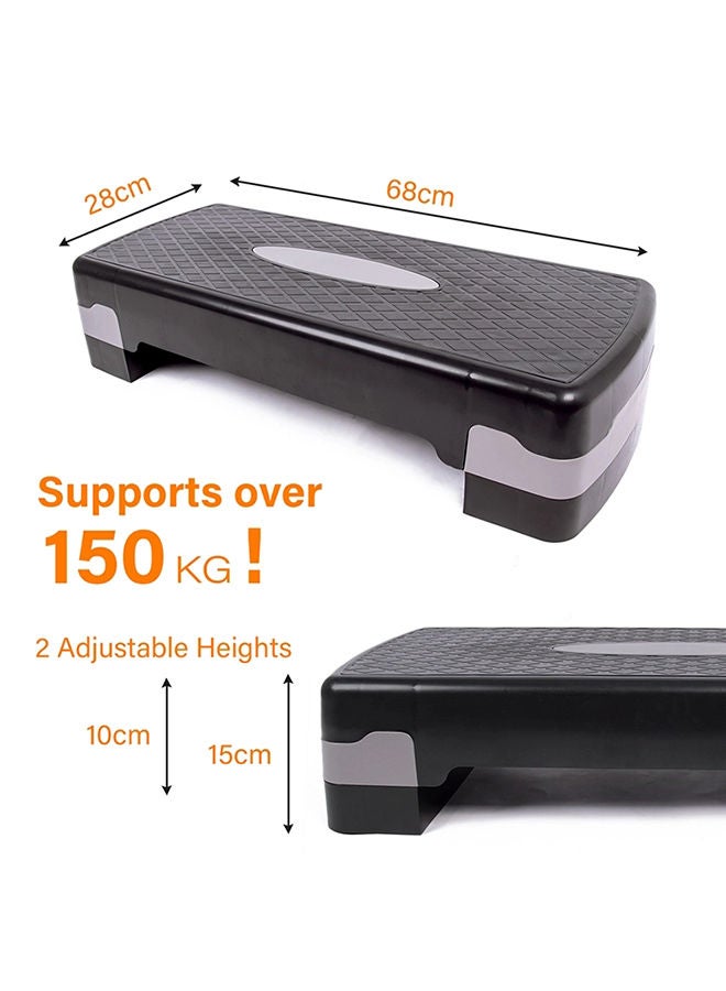 عربست معدات اللياقة البدنية، منصة تمارين رياضية متدرجة، منصة تمارين رياضية متدرجة قابلة للتعديل (68 سم) - Image 2