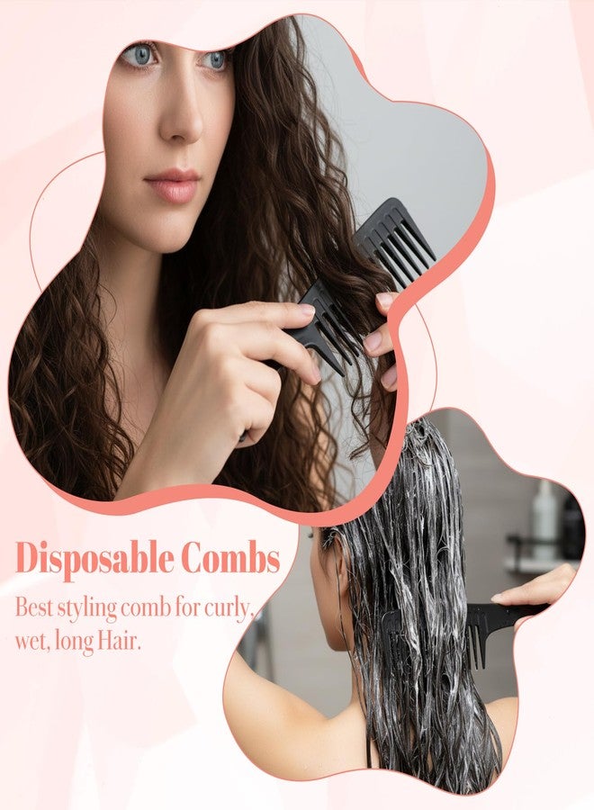 JOUTYFOR 60 Pcs Black Combs in Bulk 9.44 x 2.36 Inches Wide Tooth Combs Disposable Detangling Large Salon Hair Paddle Brush Detangler for Men Women, Black - Image 4
