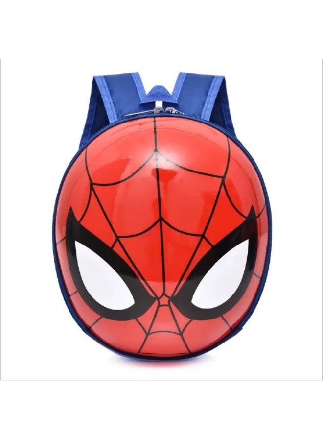 zoba 3D Spiderman head print nursery bag with large main zipper, padded back, padded arm and metal zipper. - Image 1