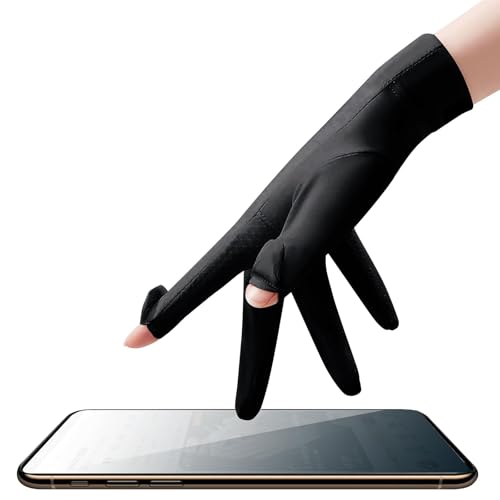 GREUS Thin Ice Silk Sun Gloves for Women UV Protection Driving Cycling Gloves UPF 50+ Touchscreen Breathable Anti-Slip Lightweight Summer Outdoor - Image 5