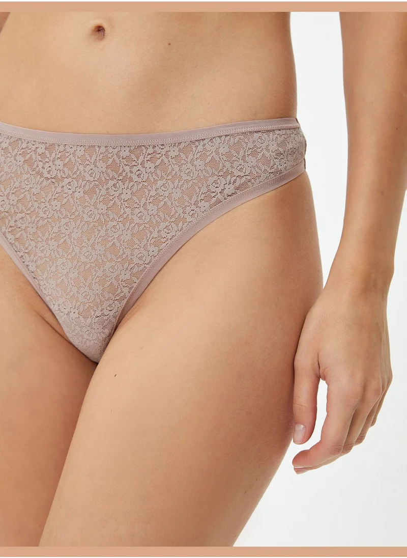 كوتون Regular Waist Lacy String Panties