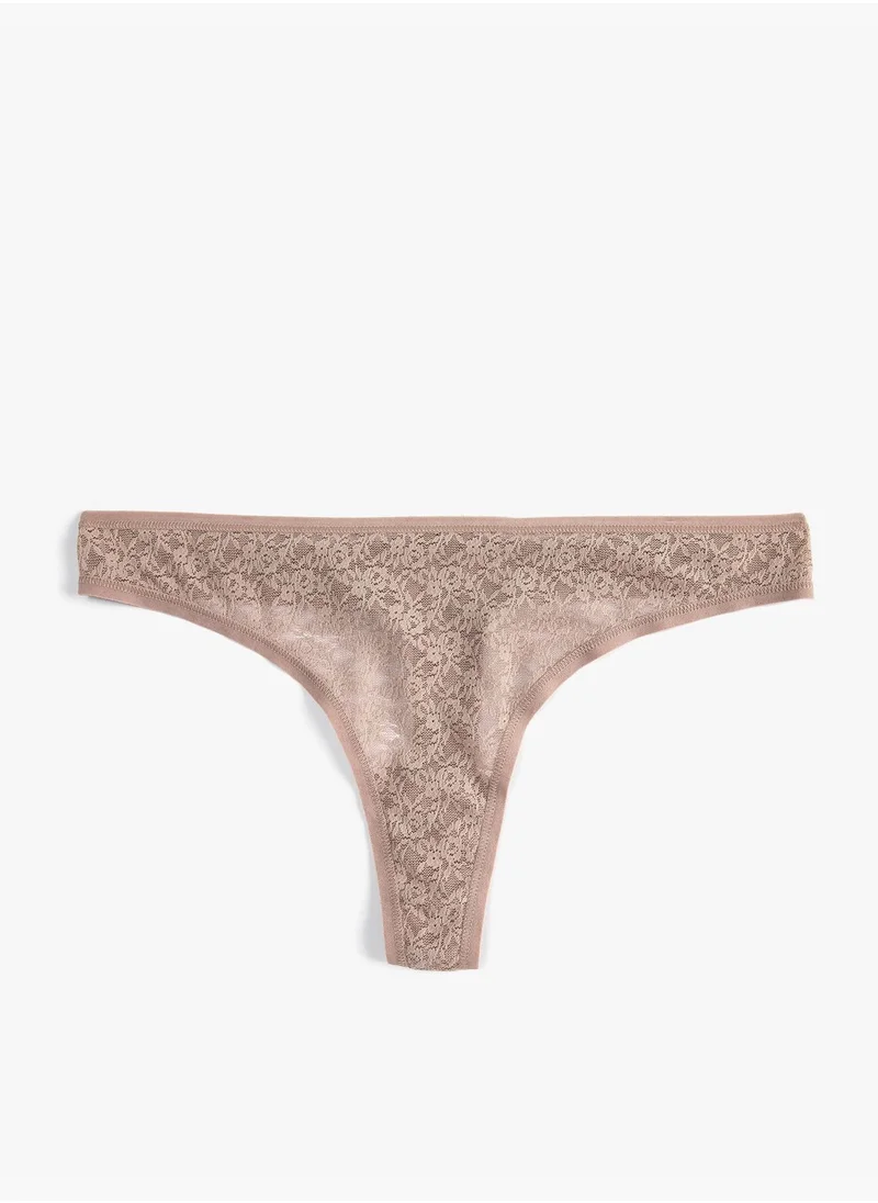 كوتون Regular Waist Lacy String Panties