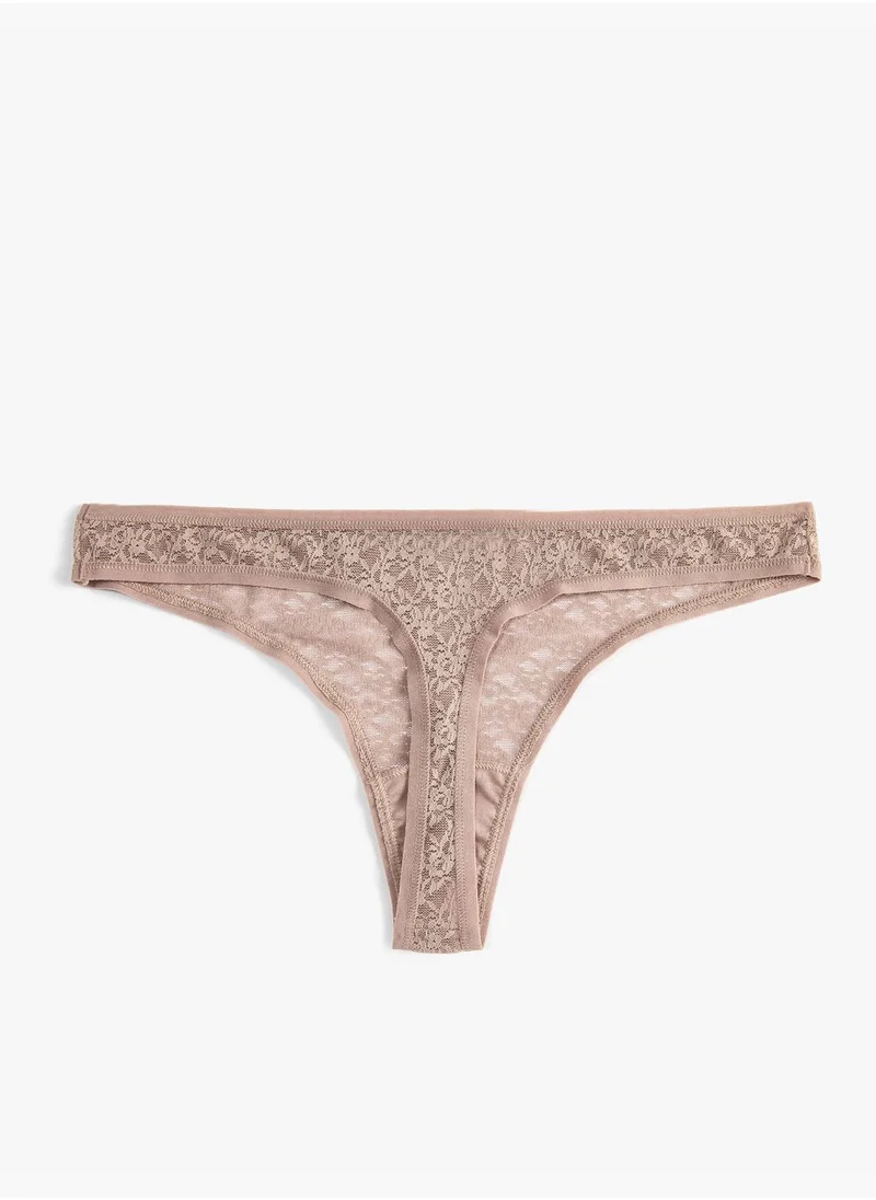 كوتون Regular Waist Lacy String Panties