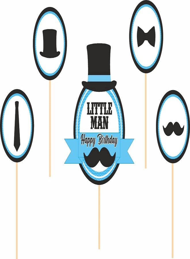 Untumble Little Man Birthday Cake Toppers and Cup Cake Toppers (Set of 25) - Image 3