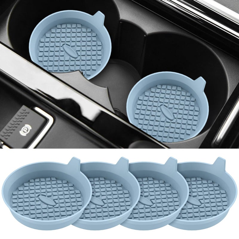 Me.Fan Car Cup Holder Coasters [4 Pack] Silicone Cups Mats  Automotive Universal Non-Slip Recessed Interior Accessories Ether - Image 1