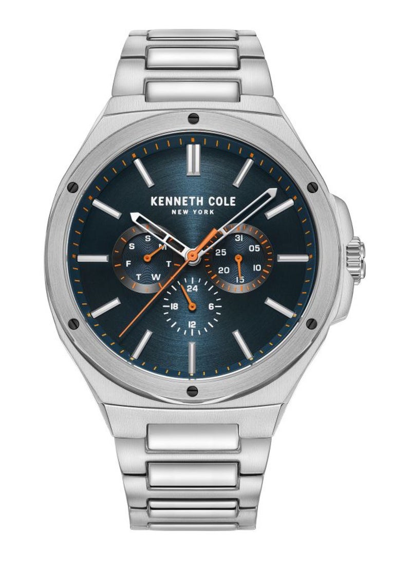 Kenneth Cole Men's Multifunction Quartz Silver Stainless Steel Watch KCWGK2235103 - 43mm - Image 1