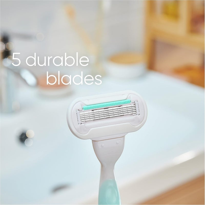 Gillette شفرة حلاقة جيليت فينوس ديلوكس سموذ سنسيتيف للنساء + 2 شفرات حلاقة إضافية - Image 2