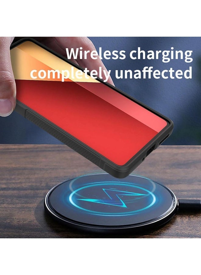 SanHu for Samsung Galaxy A07 Case Cover, Heavy Duty 4D Striped Pattern Sensory Soft Silicone Full Portection Shockproof Phone Case for Samsung Galaxy A07, Black - Image 5