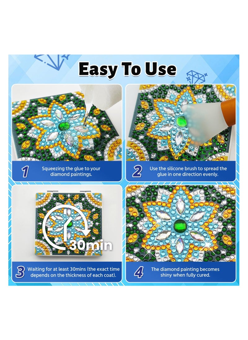 SYOSI Diamond Painting Sealer for Permanent Hold and Glossy Finish |150ML Sealer with Applicator Brush | Ideal for Diamond Art, Puzzles, and Crafts | Safe, Fast-Drying, and Easy to Apply (5.28OZ)  - Image 4