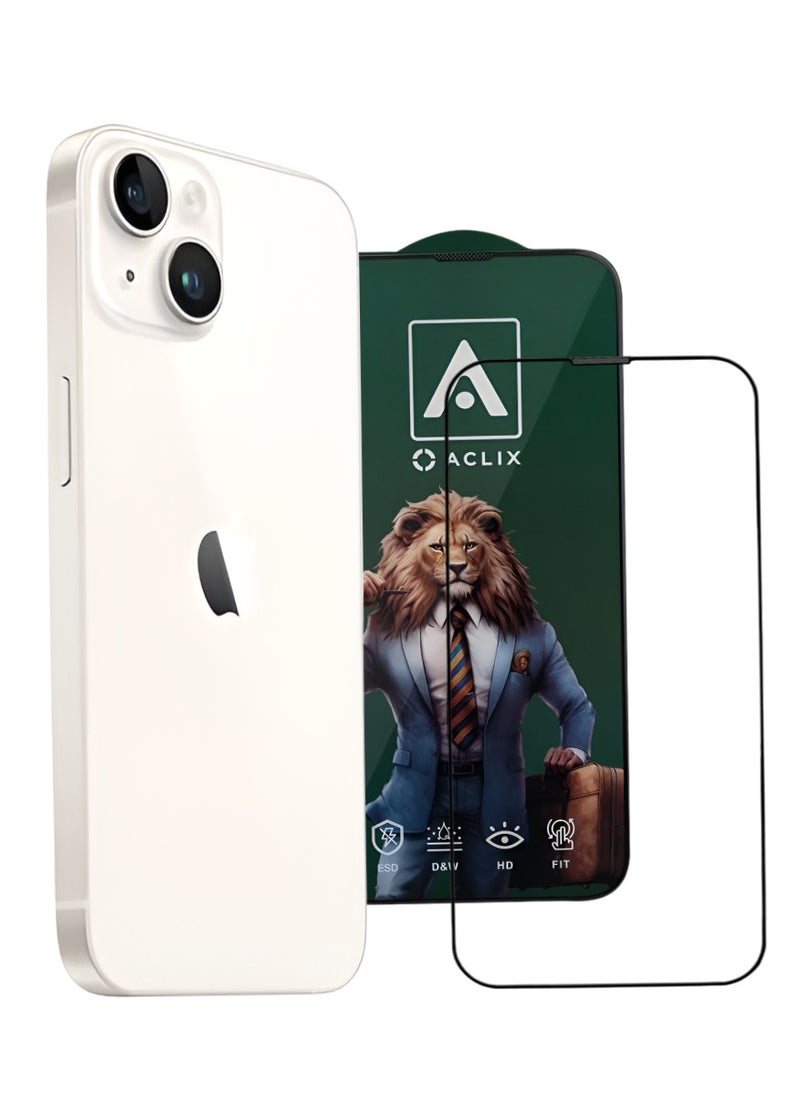 ACLIX Antistatic ESD Dustproof Premium Quality High Definition Tempered Glass Screen Protector Designed For  iPhone 14 Plus - Image 1