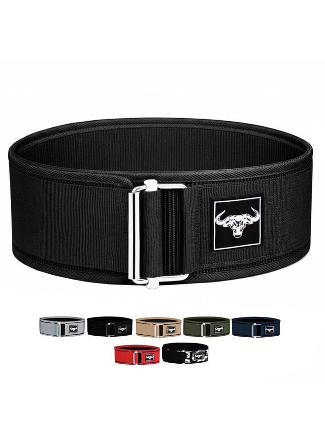 IBRO Quick Locking Premium Weight Lifting Belt - Unrivaled Back Support for Powerlifting, Cross Training, Olympic Lifting & Bodybuilding - 4 Inch Nylon Gym Belt for Men and Women with Metal Buckle for - Image 1