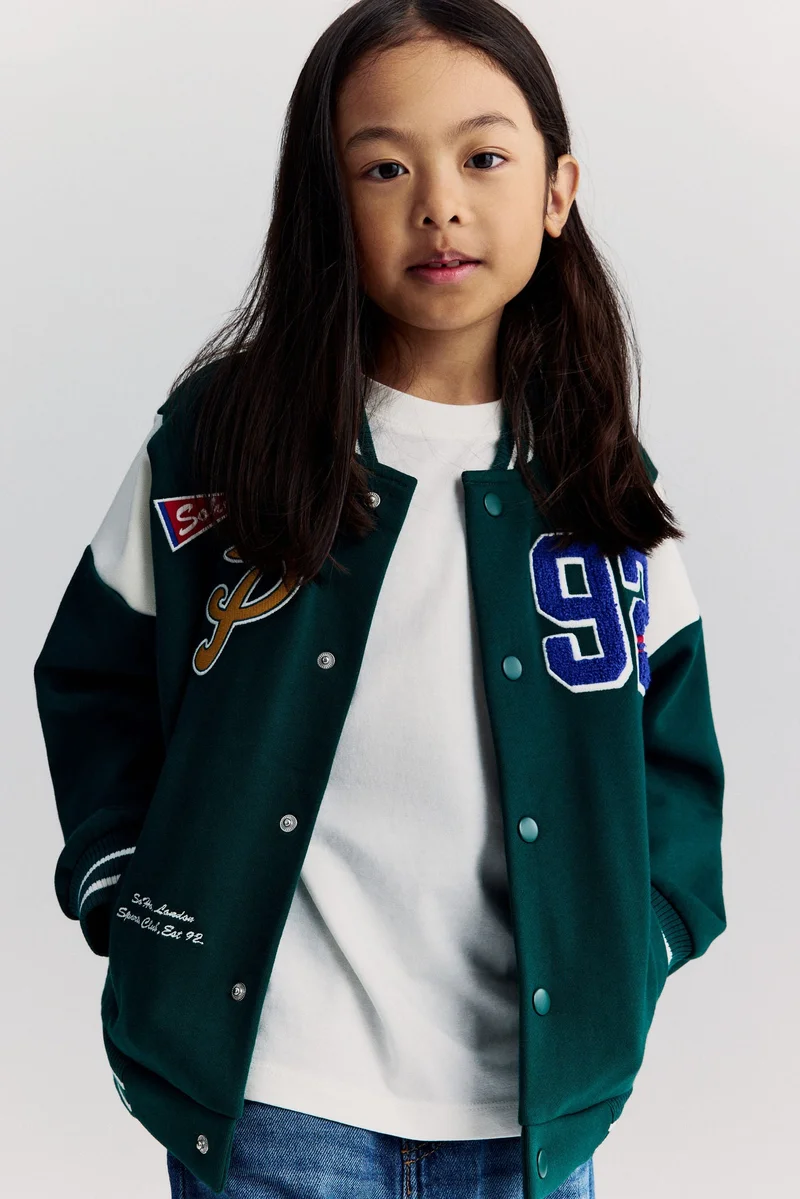 H&M Motif-detail baseball jacket