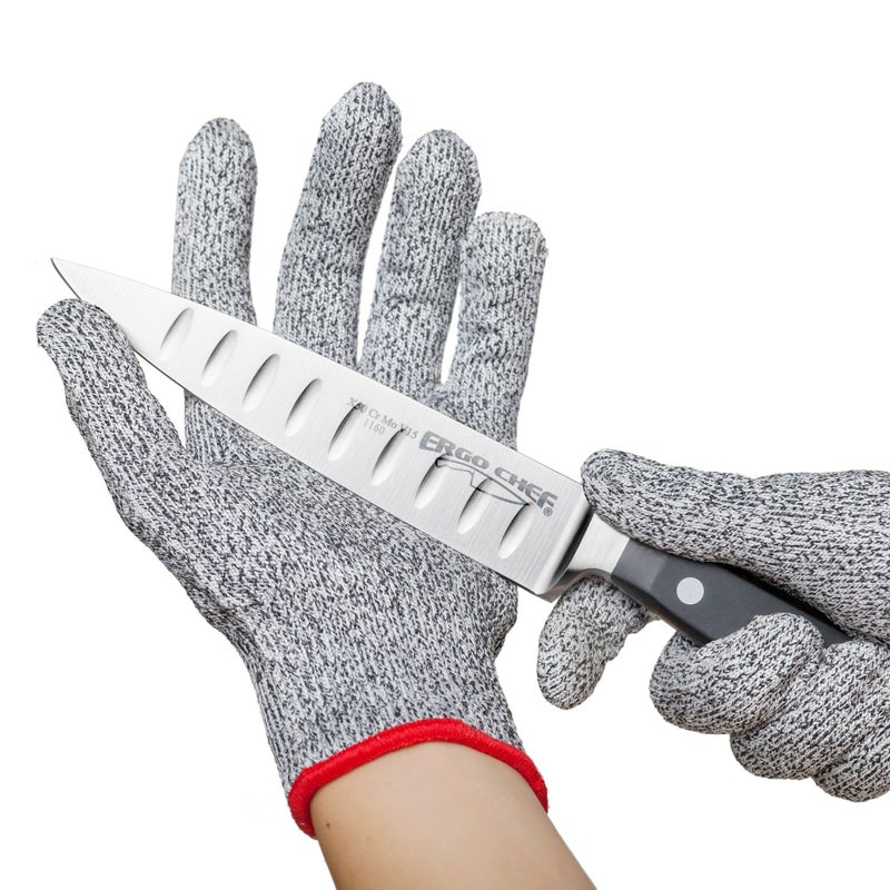 Ergo Chef CHEF GEAR Cut Resistant Gloves - High Performance Level 5 Protection  Food Grade by Ergo Chef (Medium) 1 Pair  Grey - Image 1