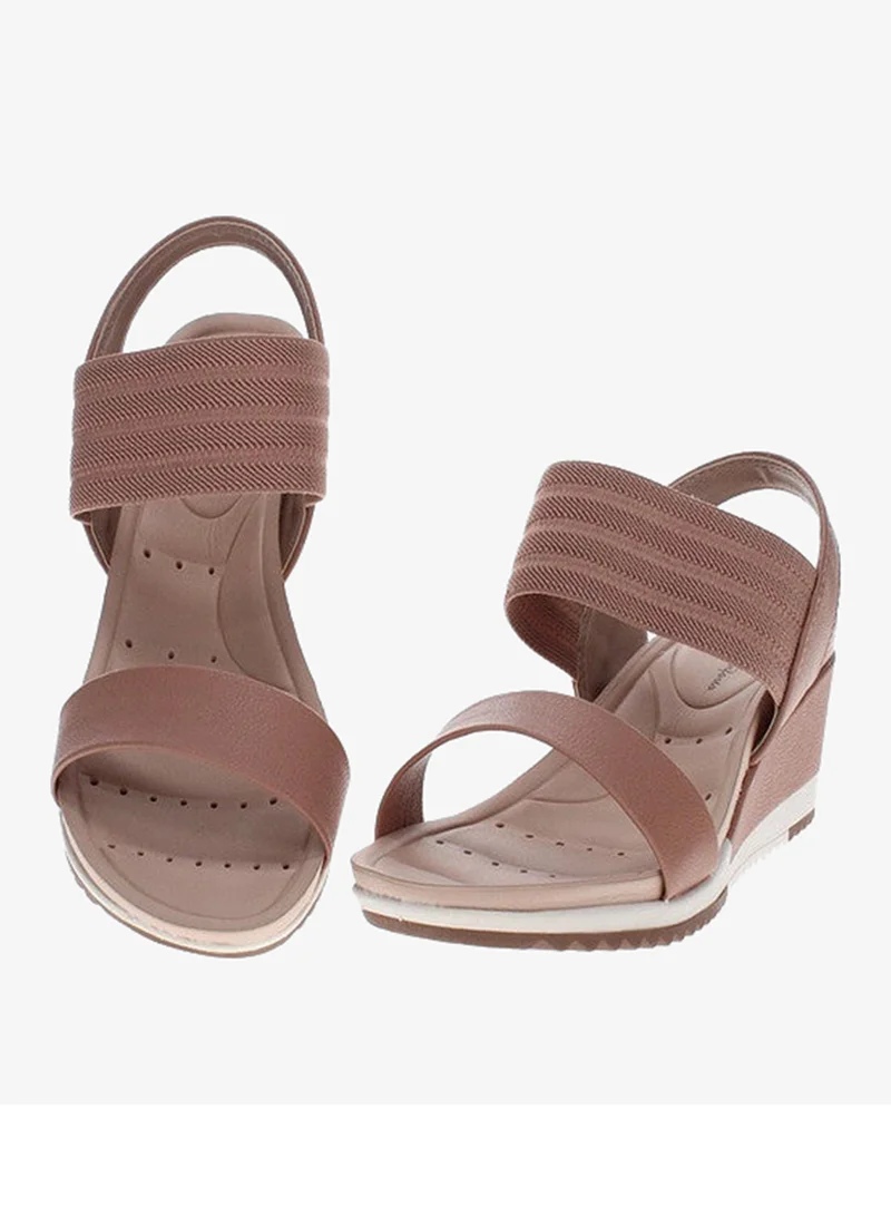 Modare Nude Wedge Sandals for Women – Stylish Wedge Heel Sandals for Girls & Daily Wear for Women | Best Price UAE