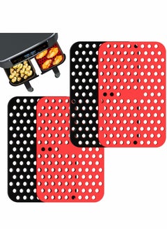 SYOSI Air Fryer Reusable Liners for Ninja Foodi Dual DZ201, 4 Pcs Easy Clean Accessories, Non Stick  - Image 1