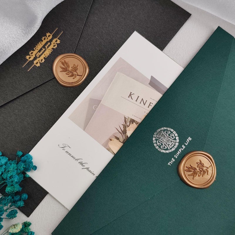 Pilloze 50 Pcs Antique Gold Wax Seal Stickers Self- Adhesive Wedding Invitation Seal Stickers, Perfect for Wedding Invitation, Envelopes Christmas Cards, Gift Wrapping, Good Adhesion and Easy to Use - Image 5