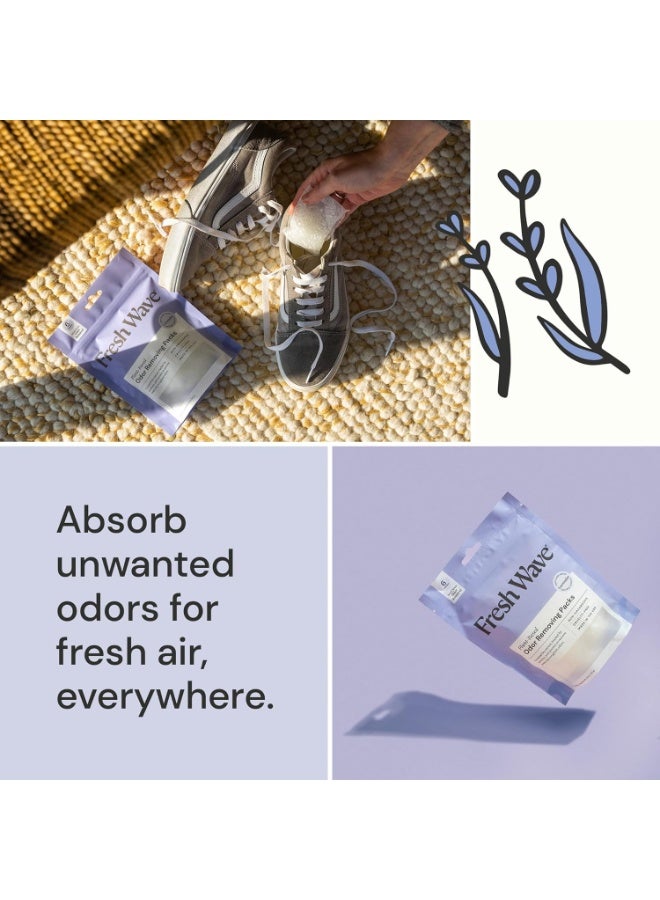 Fresh Wave Lavender Odor Eliminating & Deodorizing Packs | Bag of 6 | Safer Odor Relief for Small Spaces | Natural Plant-Based Odor Eliminator | Odor Absorbers for Home - Image 4
