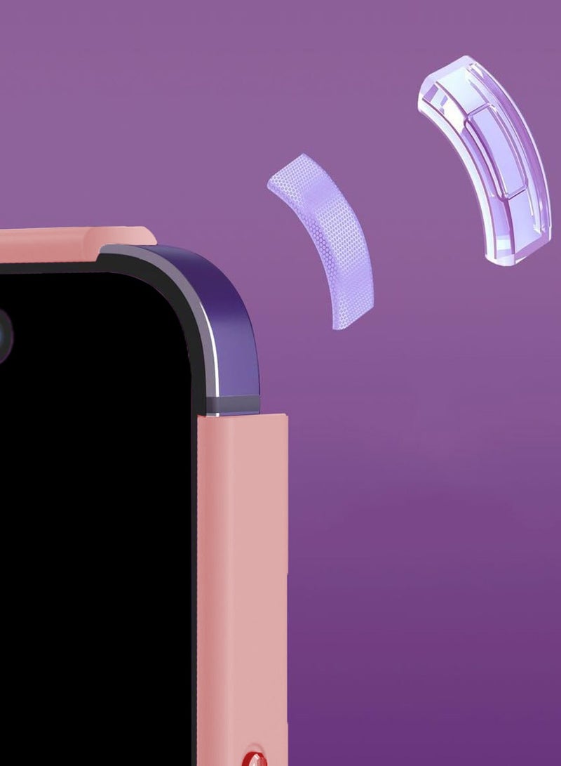 Wtech Hybrid Silicone With Translucent Hard Back Protective Plating Lens Magsafe Case Cover For Apple iPhone 15 Pro 2023 Light Pink - Image 3